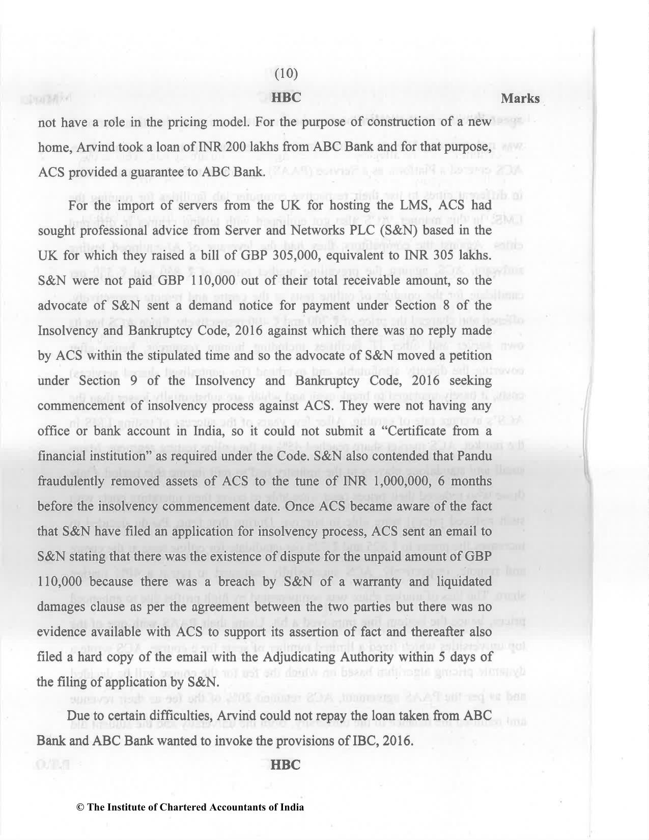 CA Final May 2022 Question Paper - Paper 6D – Economic Laws - Page 10
