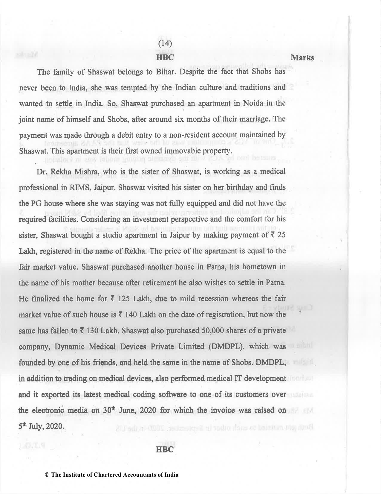 CA Final May 2022 Question Paper - Paper 6D – Economic Laws - Page 14