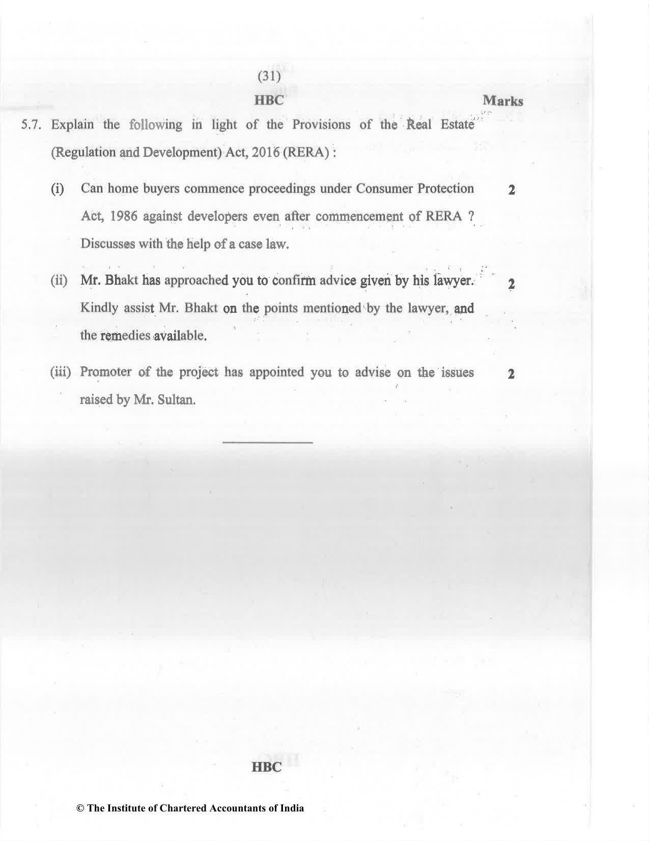 CA Final May 2022 Question Paper - Paper 6D – Economic Laws - Page 31