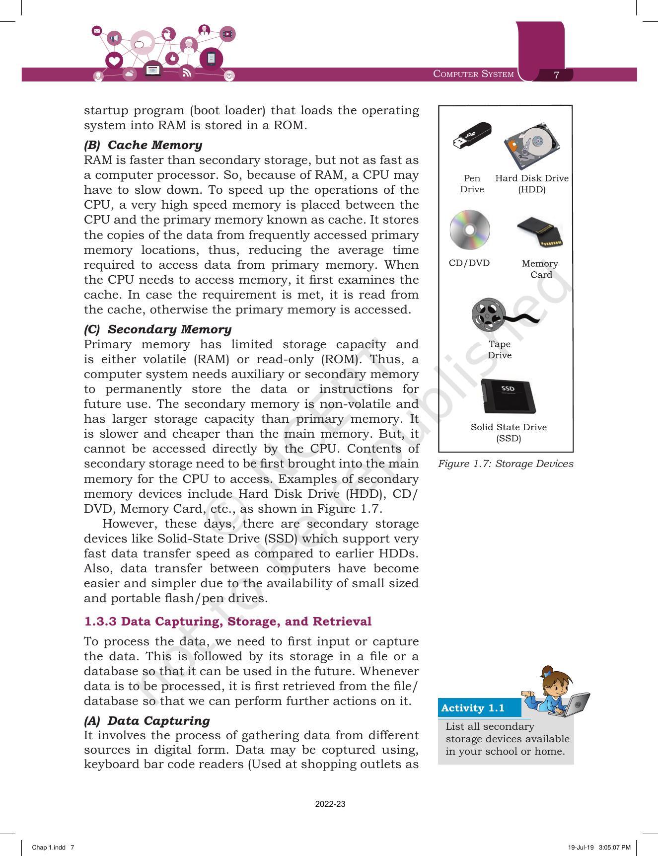 NCERT Book for Class 11 Informatics Practices Chapter 1 Computer System - Page 7