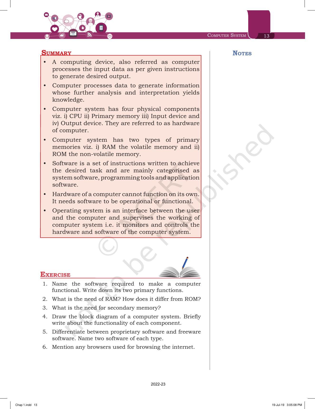 NCERT Book for Class 11 Informatics Practices Chapter 1 Computer System - Page 13