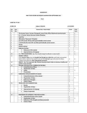 Kerala Plus One 2021 English Answer Key