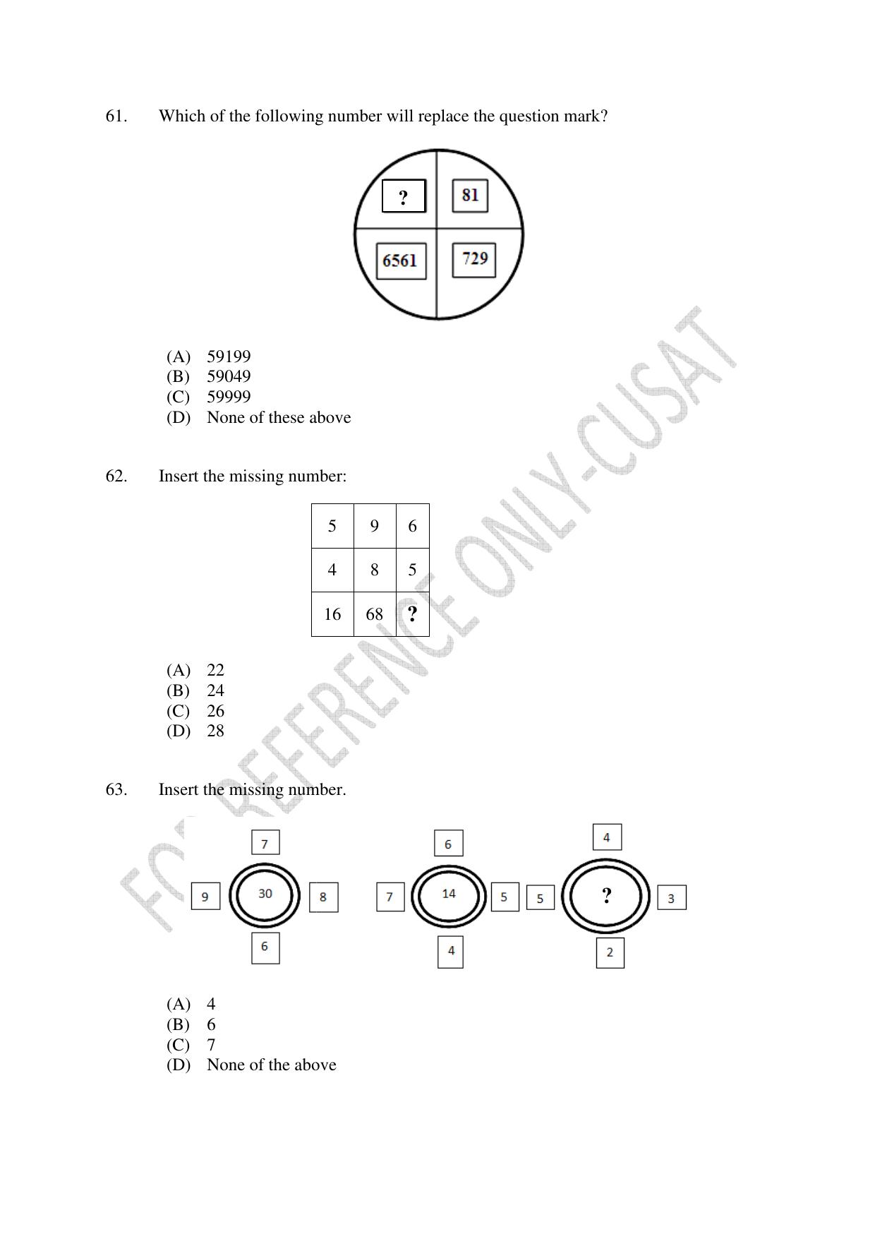CUSAT CAT 2022 Aptitude Test for Five year BBA LLB Hons or BCom LLB Hons Second Shift Question Paper - Page 13