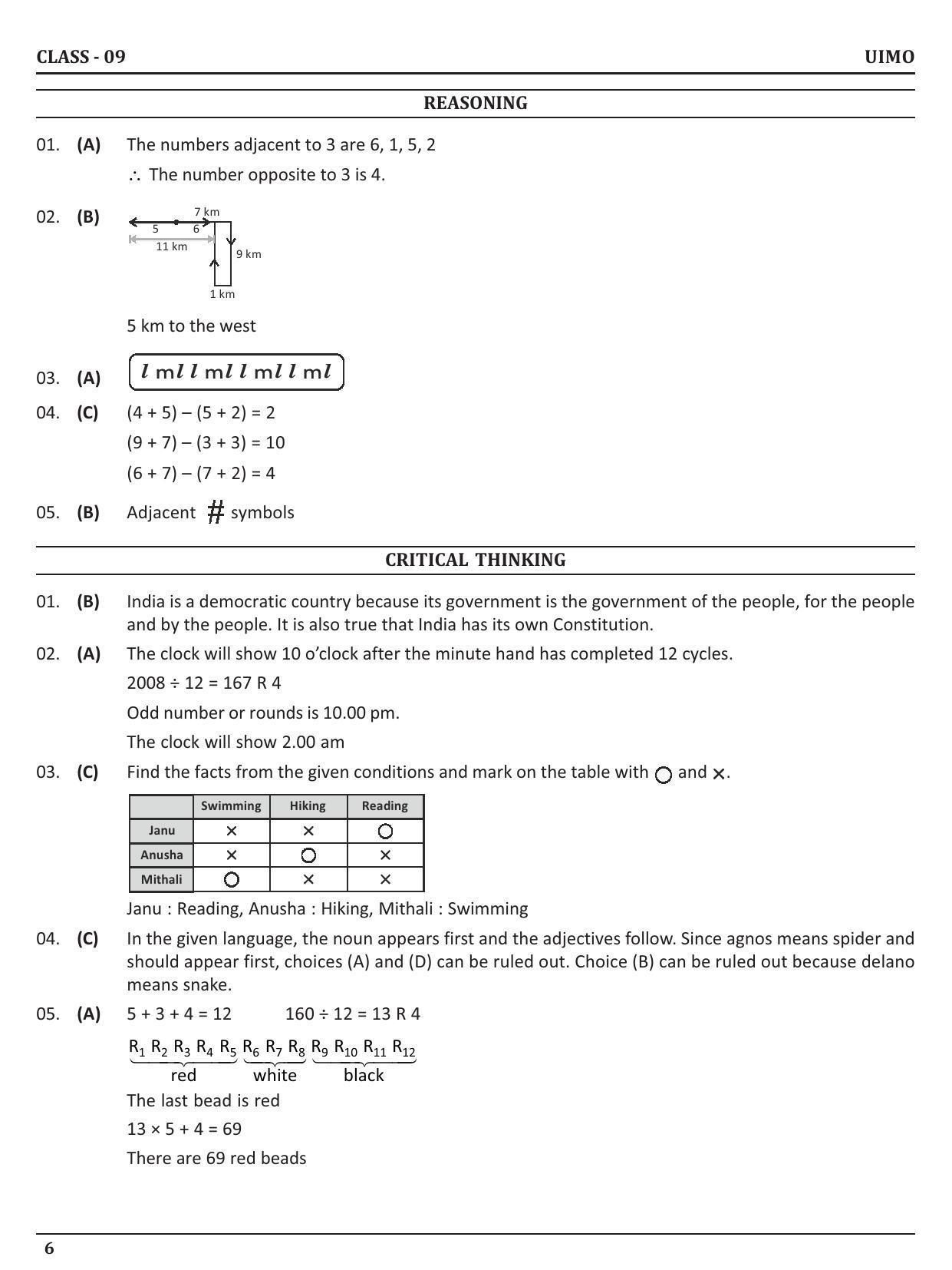 UIMO Class 9 2023 Sample Paper - Page 6