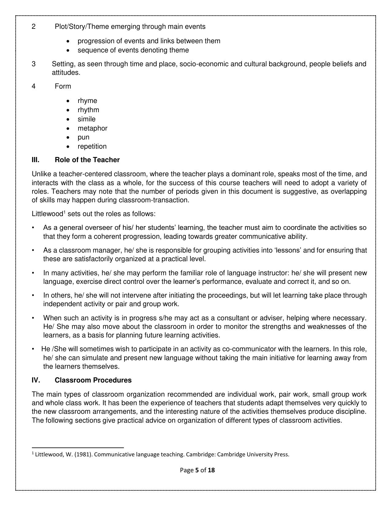 CBSE Class IX & X Communicative English Syllabus - Page 5