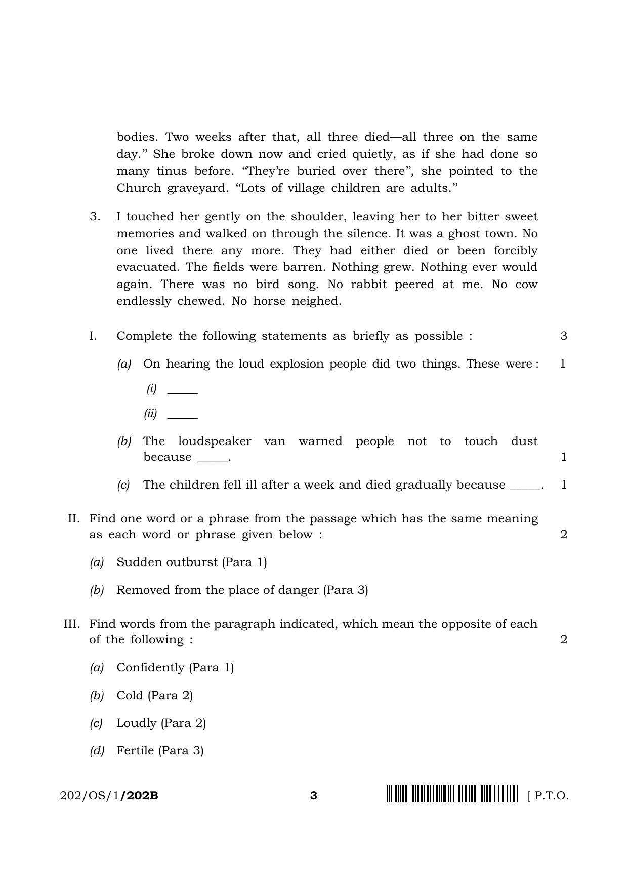 NIOS 2023 Class 10 English (OS) Question Paper - Page 15