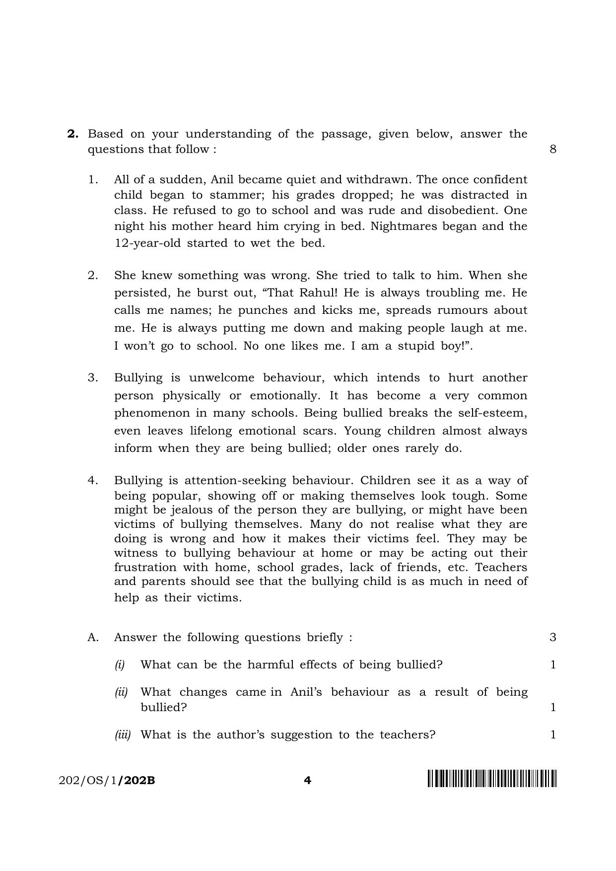 NIOS 2023 Class 10 English (OS) Question Paper - Page 16