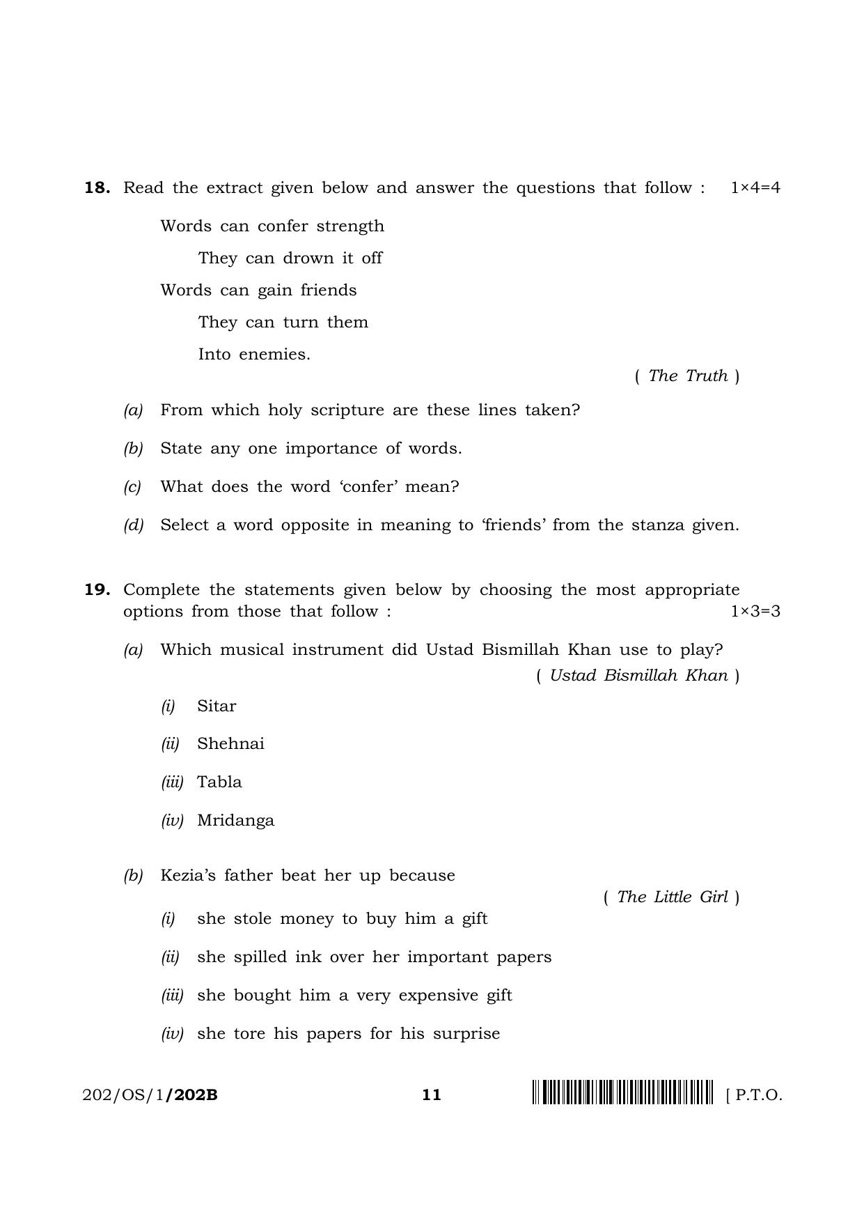 NIOS 2023 Class 10 English (OS) Question Paper - Page 23
