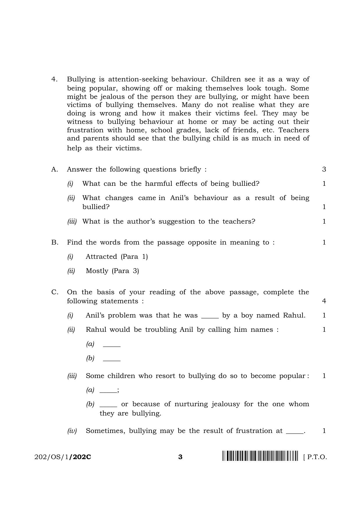 NIOS 2023 Class 10 English (OS) Question Paper - Page 27