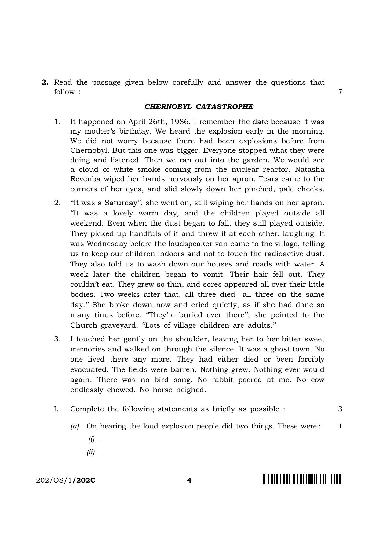 NIOS 2023 Class 10 English (OS) Question Paper - Page 28