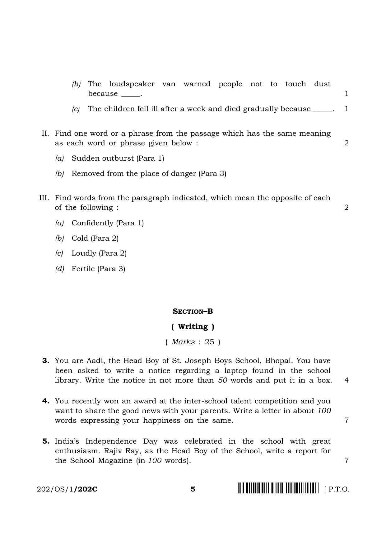 NIOS 2023 Class 10 English (OS) Question Paper - Page 29