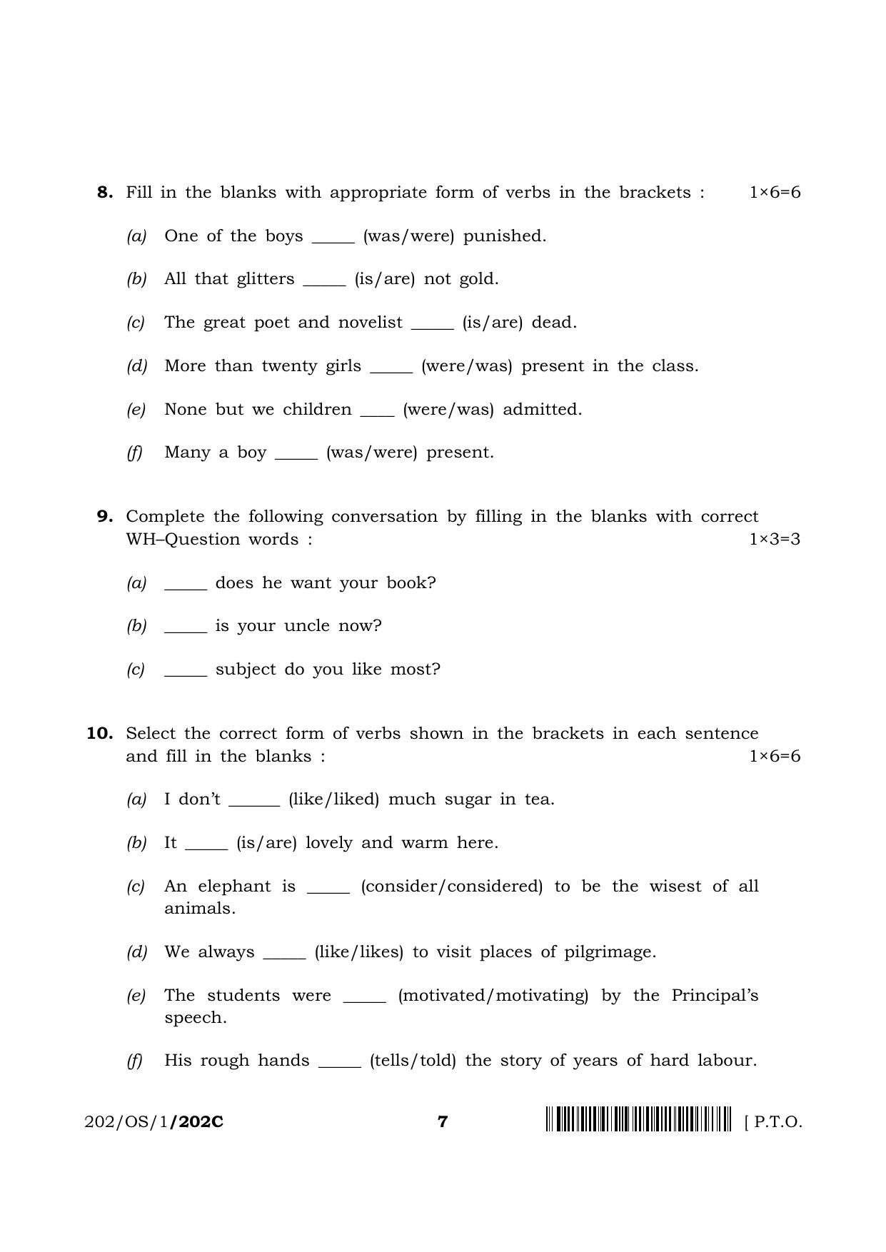 NIOS 2023 Class 10 English (OS) Question Paper - Page 31