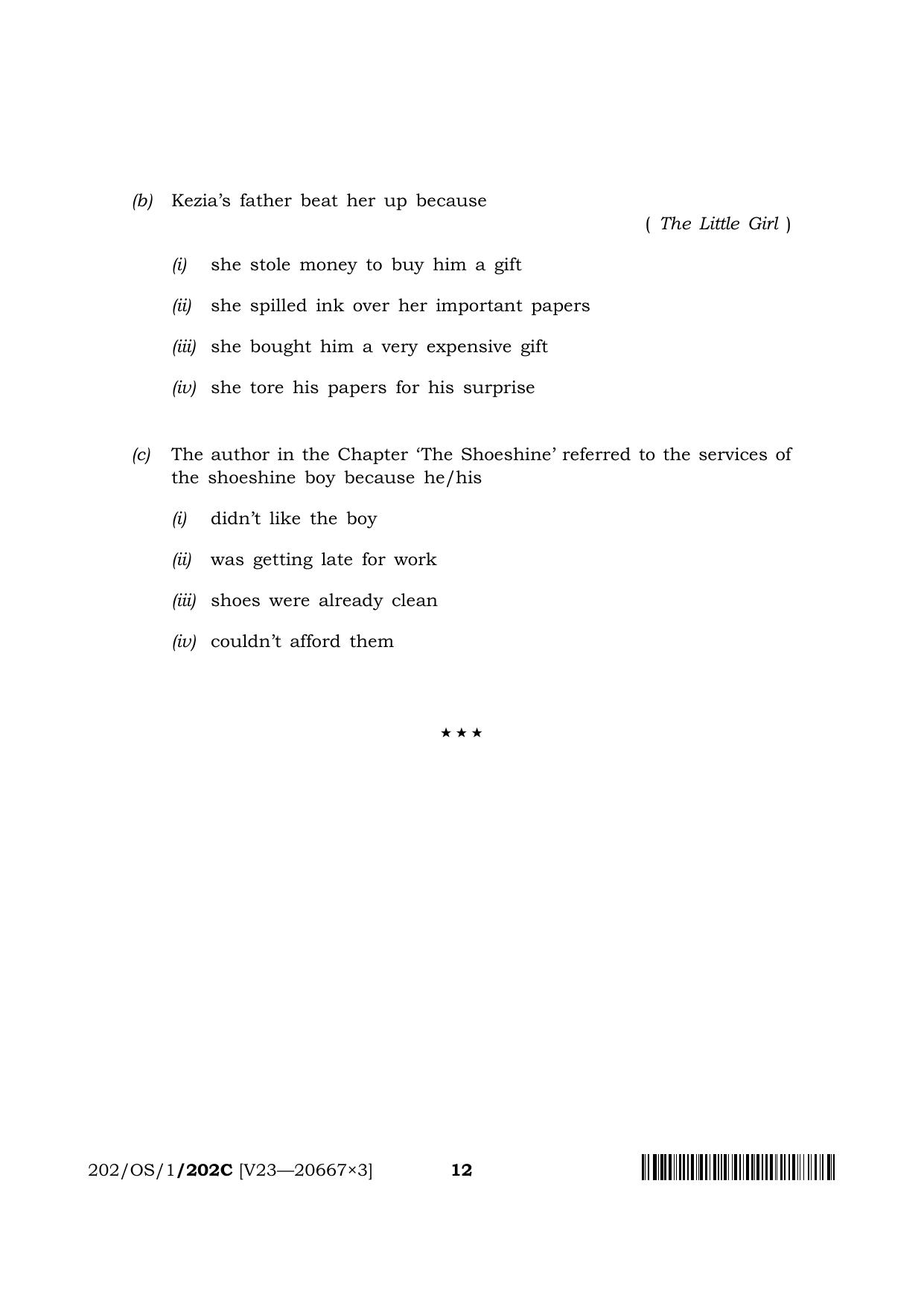 NIOS 2023 Class 10 English (OS) Question Paper - Page 36