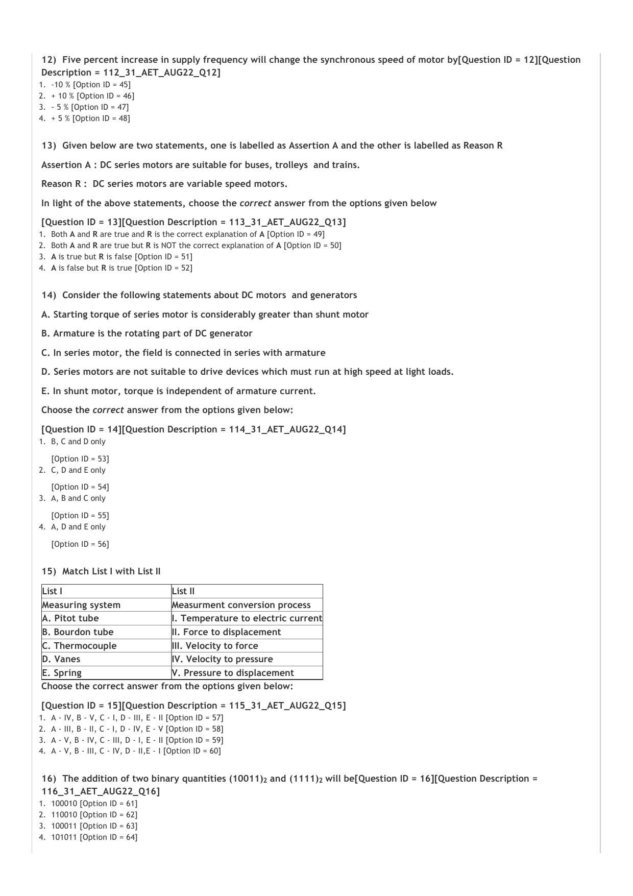 ICAR AIEEA PG 2022 AGRICULTURAL ENGG N TECHNOLOGY Question Paper - Page 3