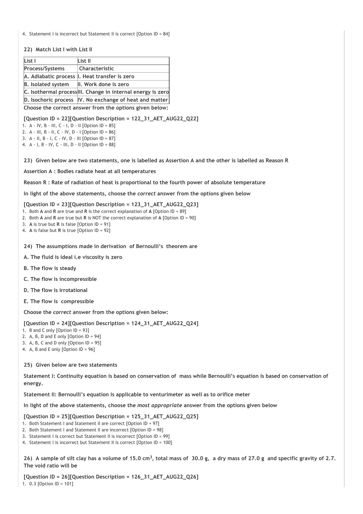 ICAR AIEEA PG 2022 AGRICULTURAL ENGG N TECHNOLOGY Question Paper - Page 5