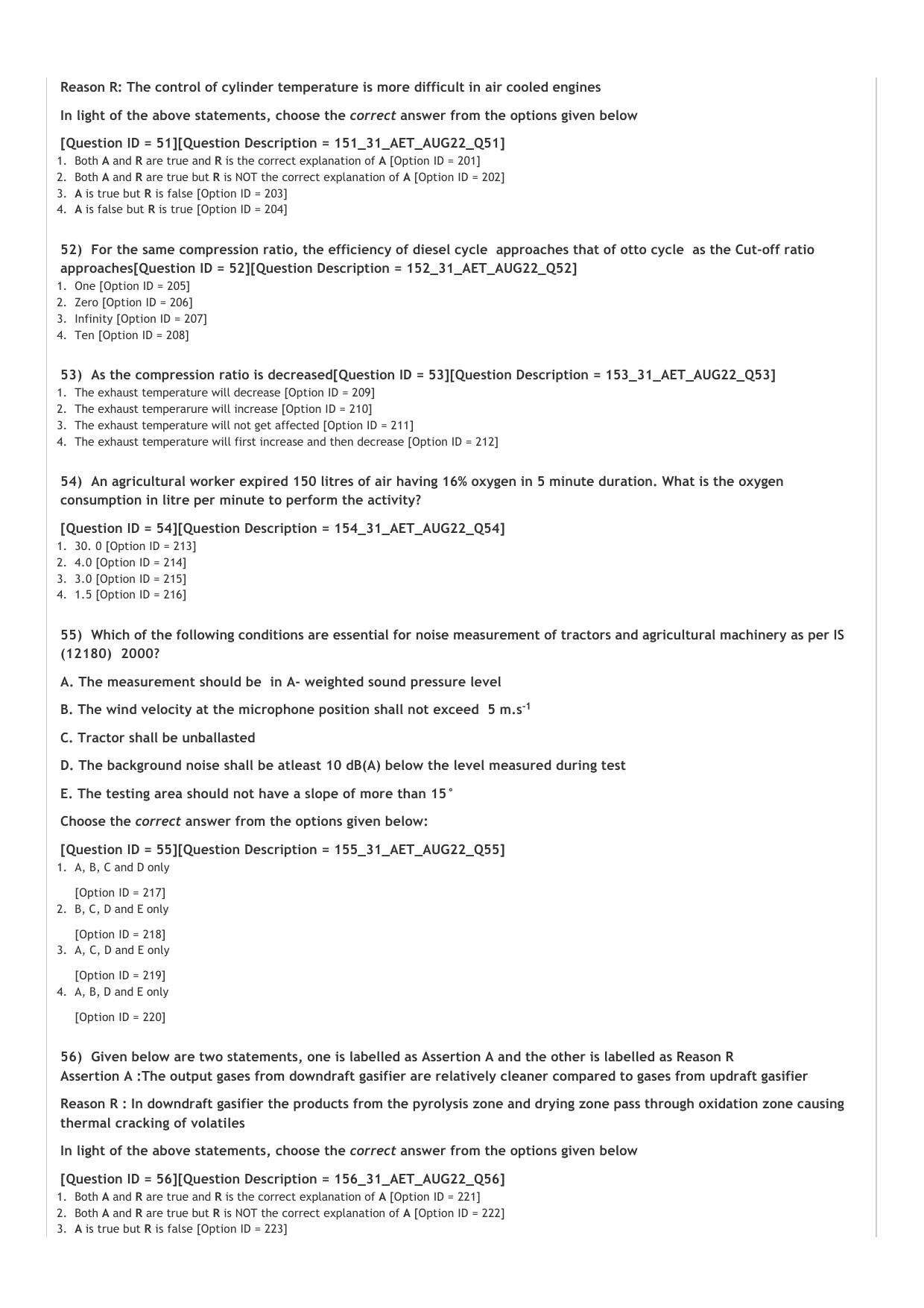 ICAR AIEEA PG 2022 AGRICULTURAL ENGG N TECHNOLOGY Question Paper - Page 11