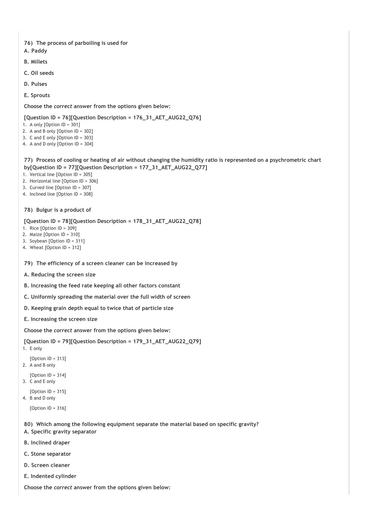 ICAR AIEEA PG 2022 AGRICULTURAL ENGG N TECHNOLOGY Question Paper - Page 16