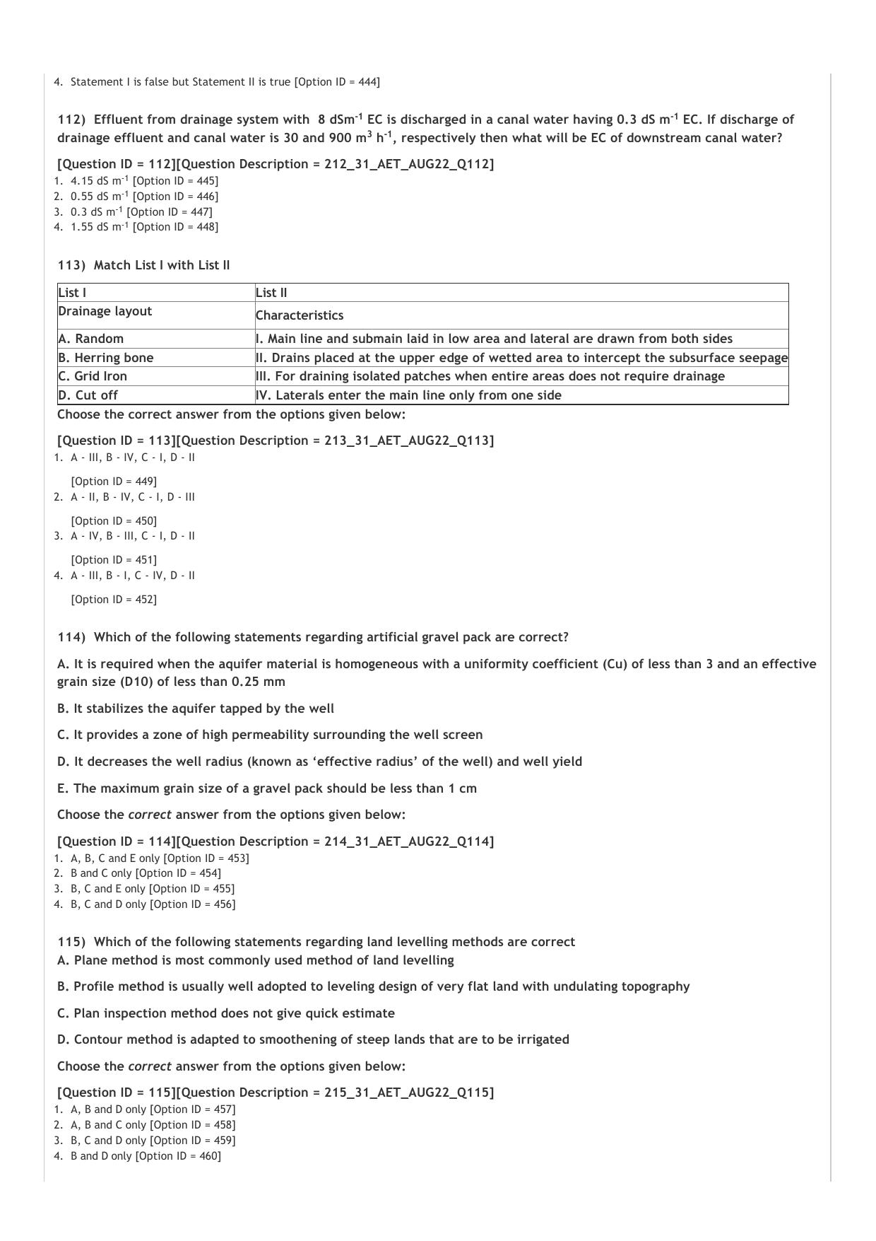 ICAR AIEEA PG 2022 AGRICULTURAL ENGG N TECHNOLOGY Question Paper - Page 23