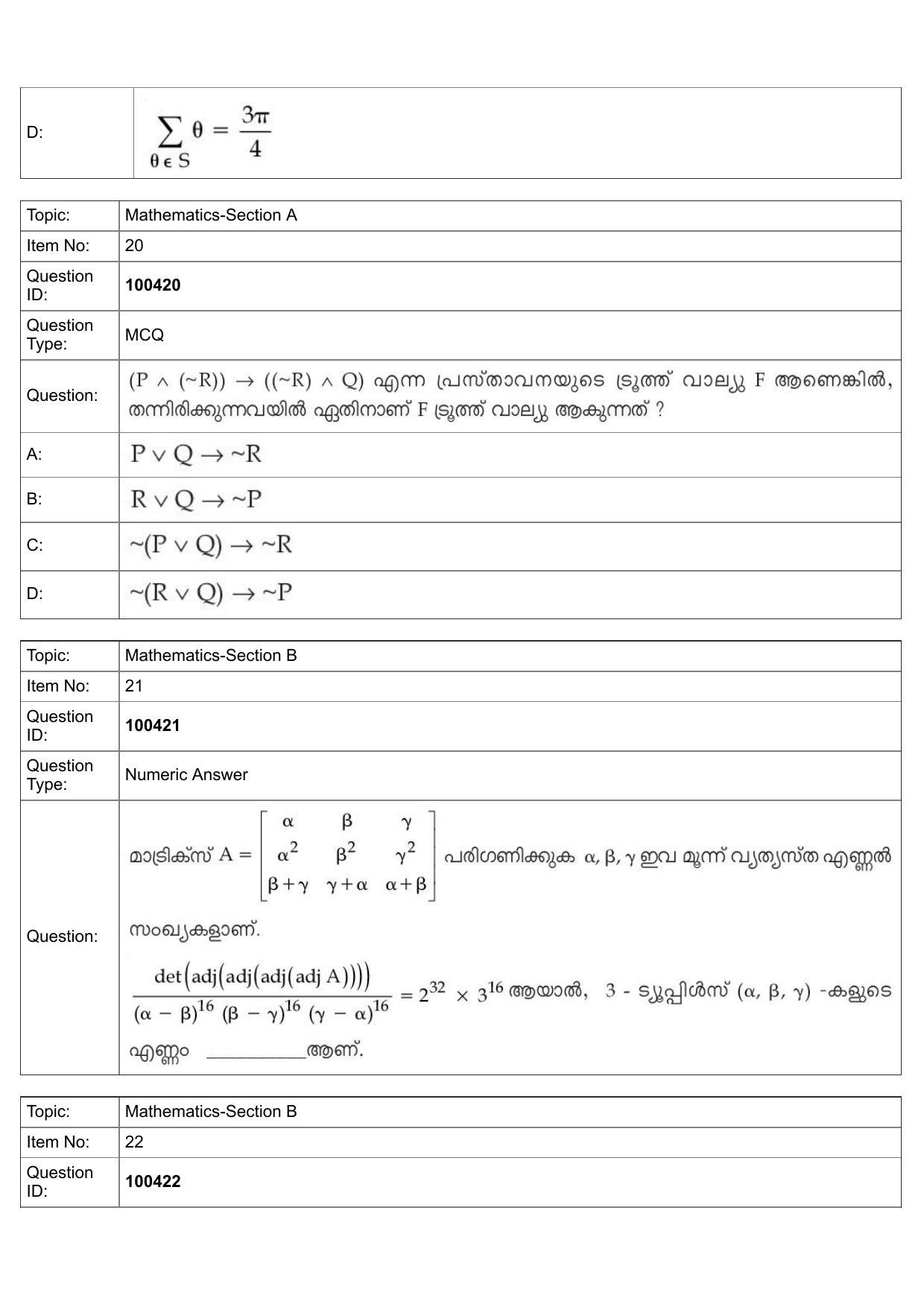 JEE Mains 2022: BTech Malayalam (Shift 2) 27-07-2022 Question Paper - Page 11
