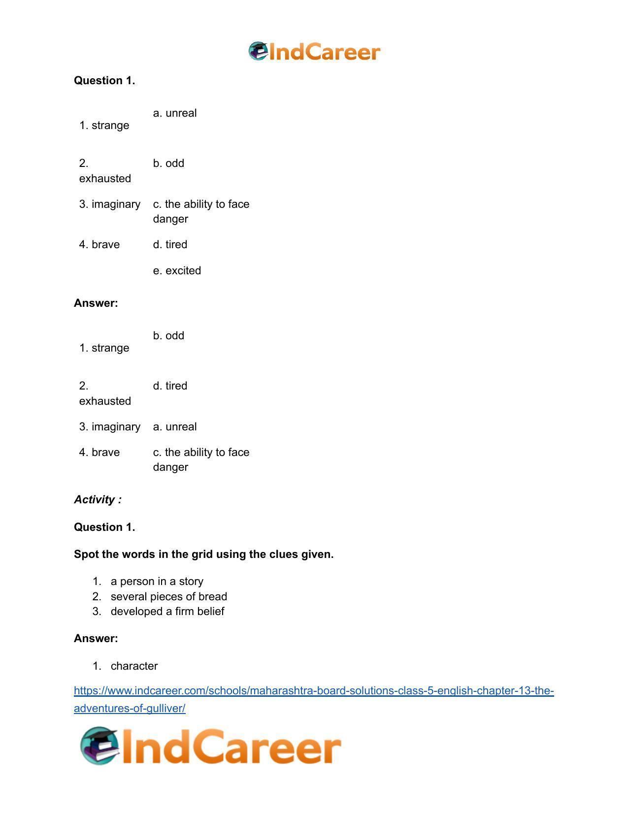 Maharashtra Board Solutions Class 5-English: Chapter 13- The Adventures of Gulliver - Page 7