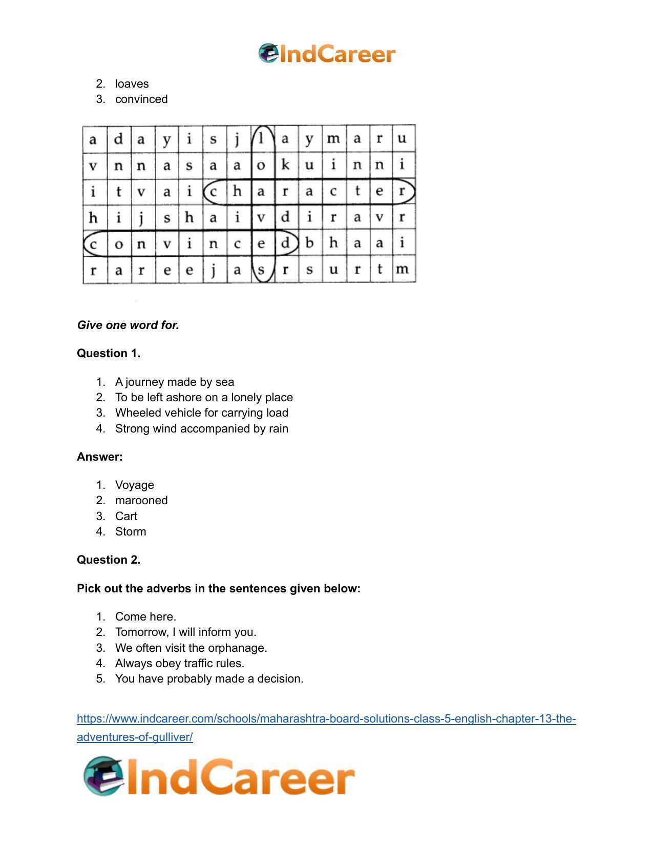 Maharashtra Board Solutions Class 5-English: Chapter 13- The Adventures of Gulliver - Page 8