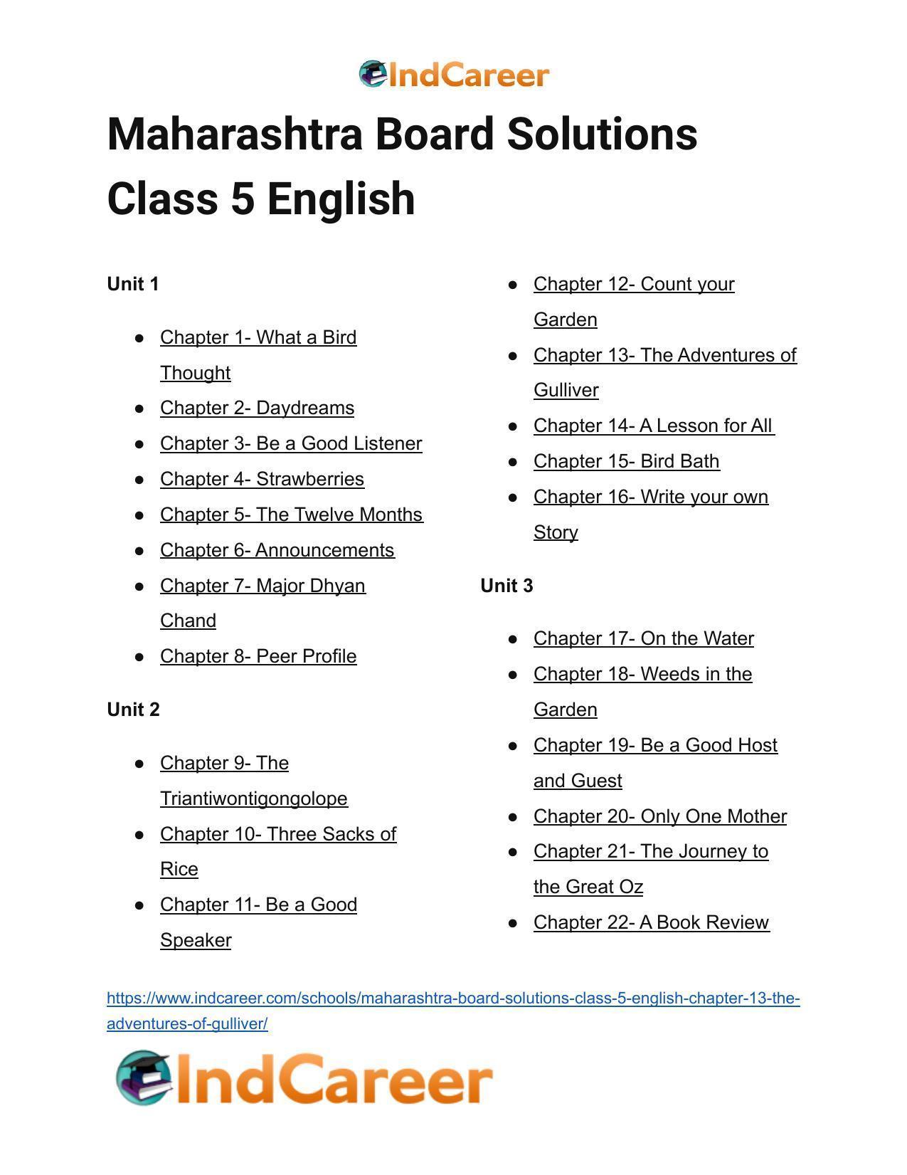Maharashtra Board Solutions Class 5-English: Chapter 13- The Adventures of Gulliver - Page 15