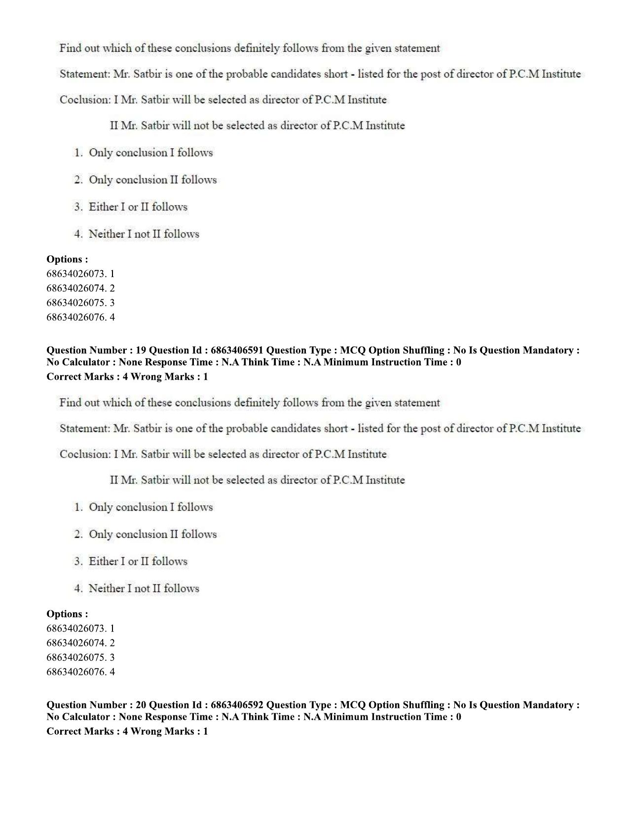 CUET PG 2023: MTQP01 – Chemical Thermal & Polymer Engineering (Eng.)-shift 1 (07-06-2023) Question Paper - Page 21