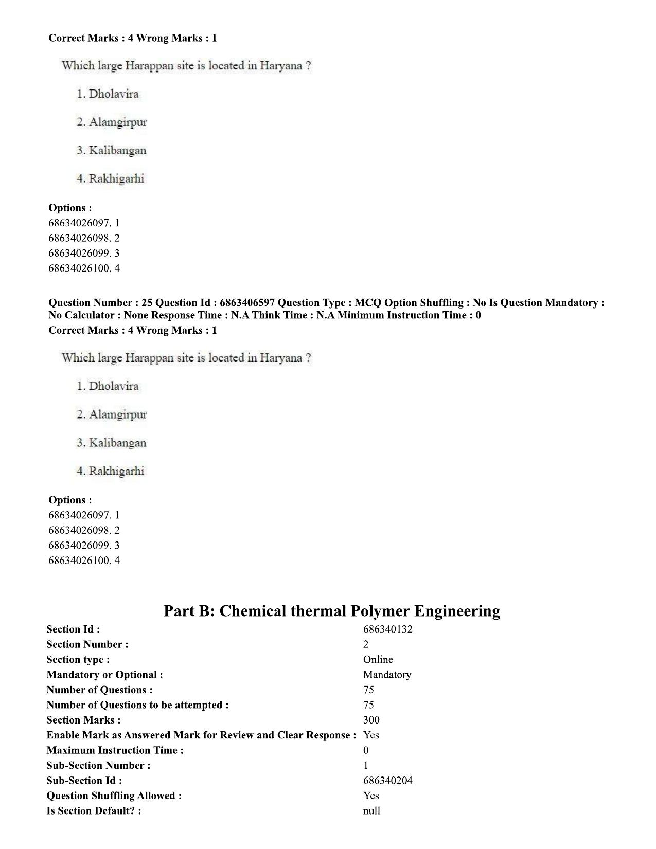 CUET PG 2023: MTQP01 – Chemical Thermal & Polymer Engineering (Eng.)-shift 1 (07-06-2023) Question Paper - Page 27