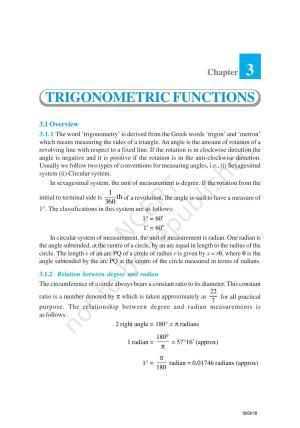 NCERT Exemplar Book for Class 11 Maths: Chapter 3 Trigonometric Functions