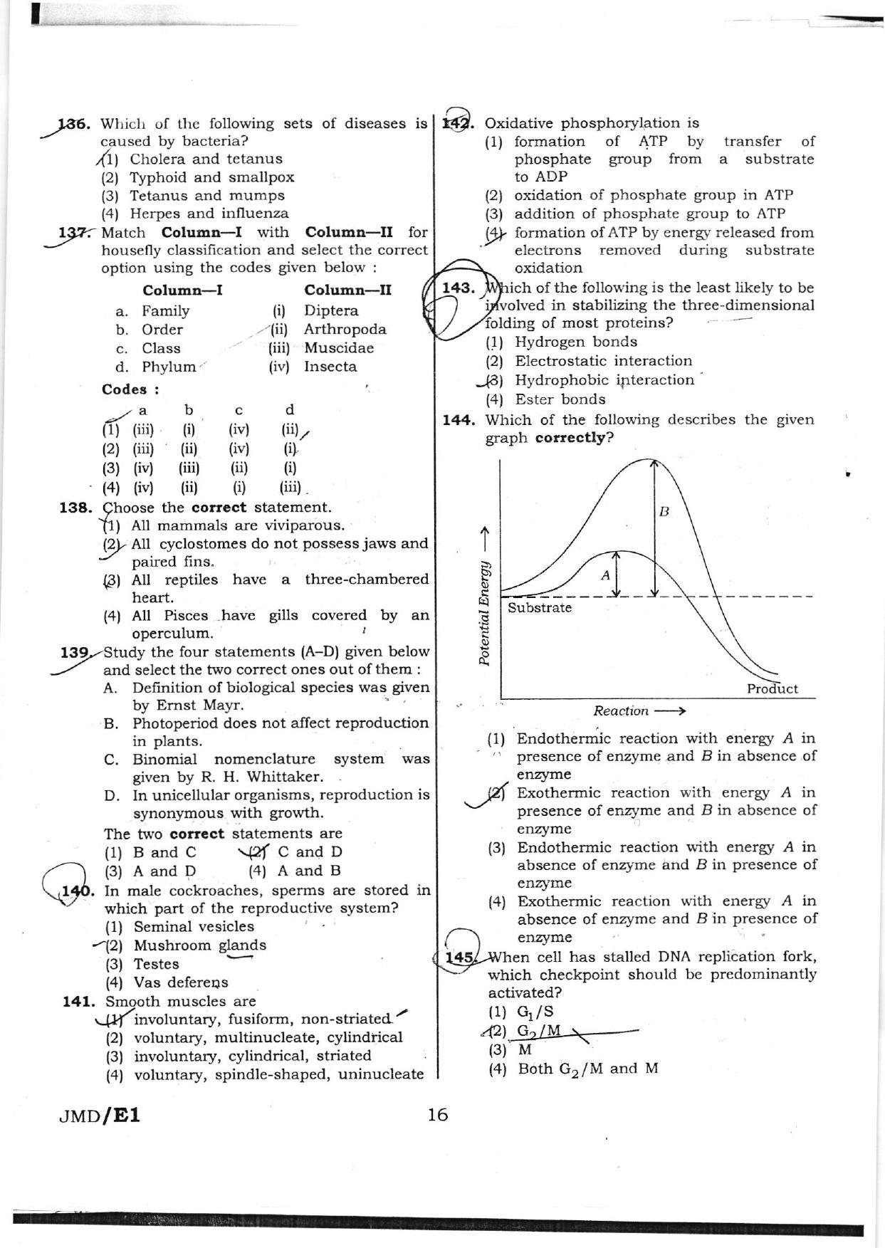 NEET Code AA 2016 Question Paper - Page 16