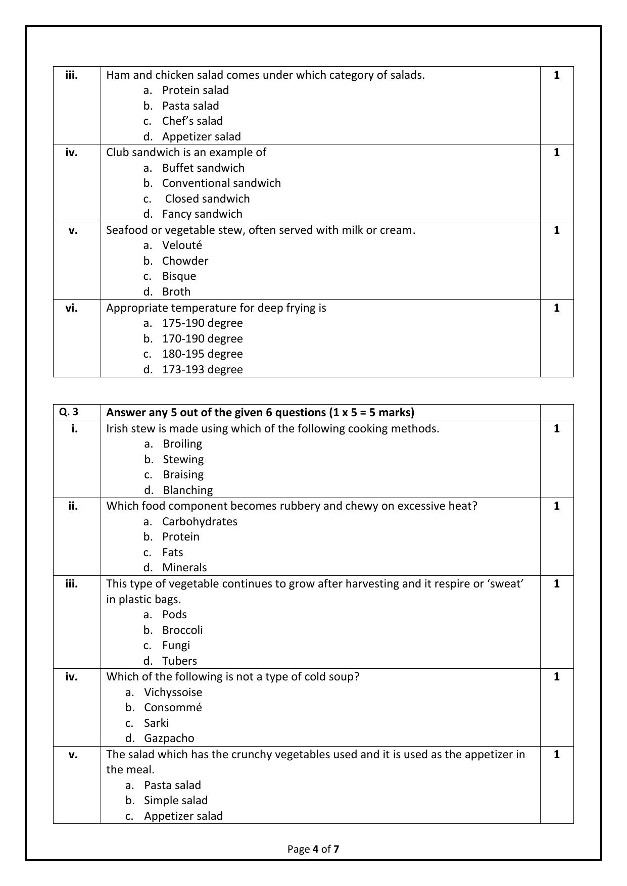 CBSE Class 10 (Skill Education) Food Production 2024 Sample Paper - Page 4