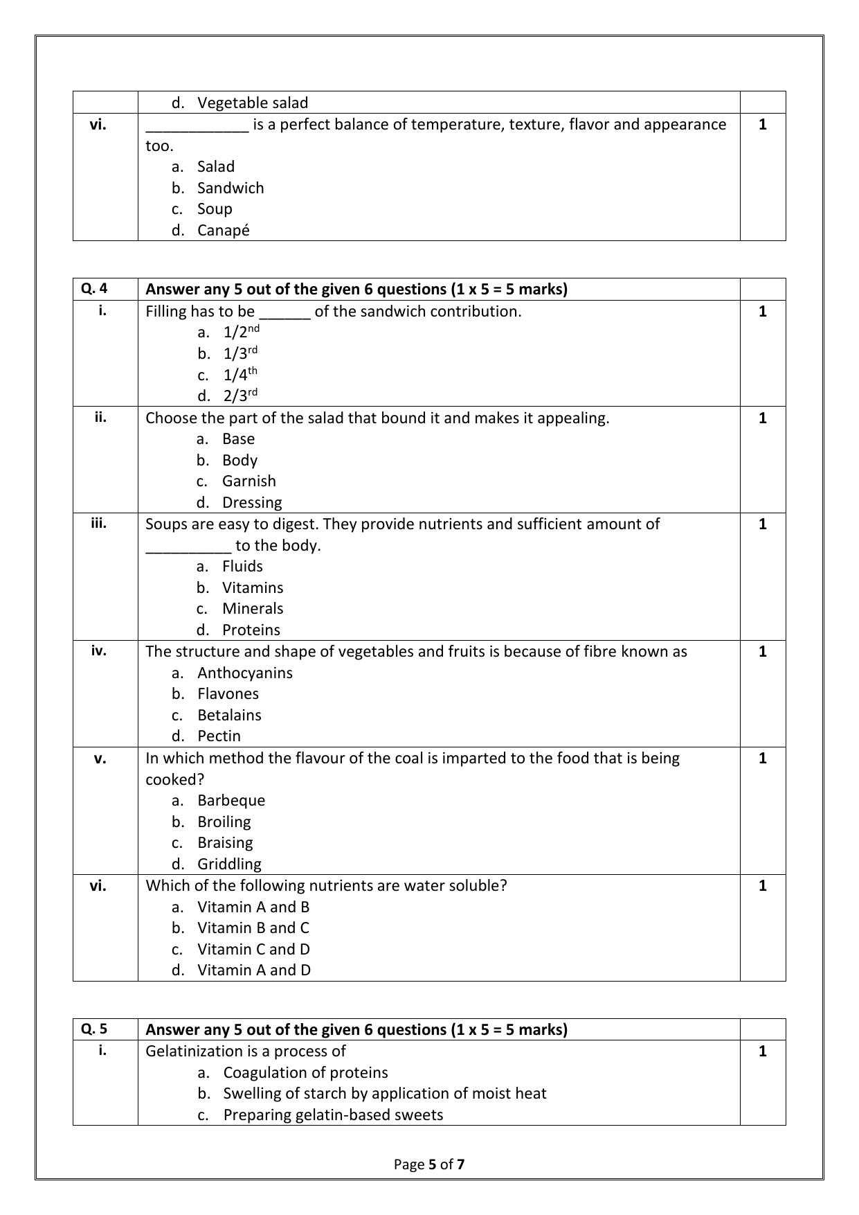 CBSE Class 10 (Skill Education) Food Production 2024 Sample Paper - Page 5