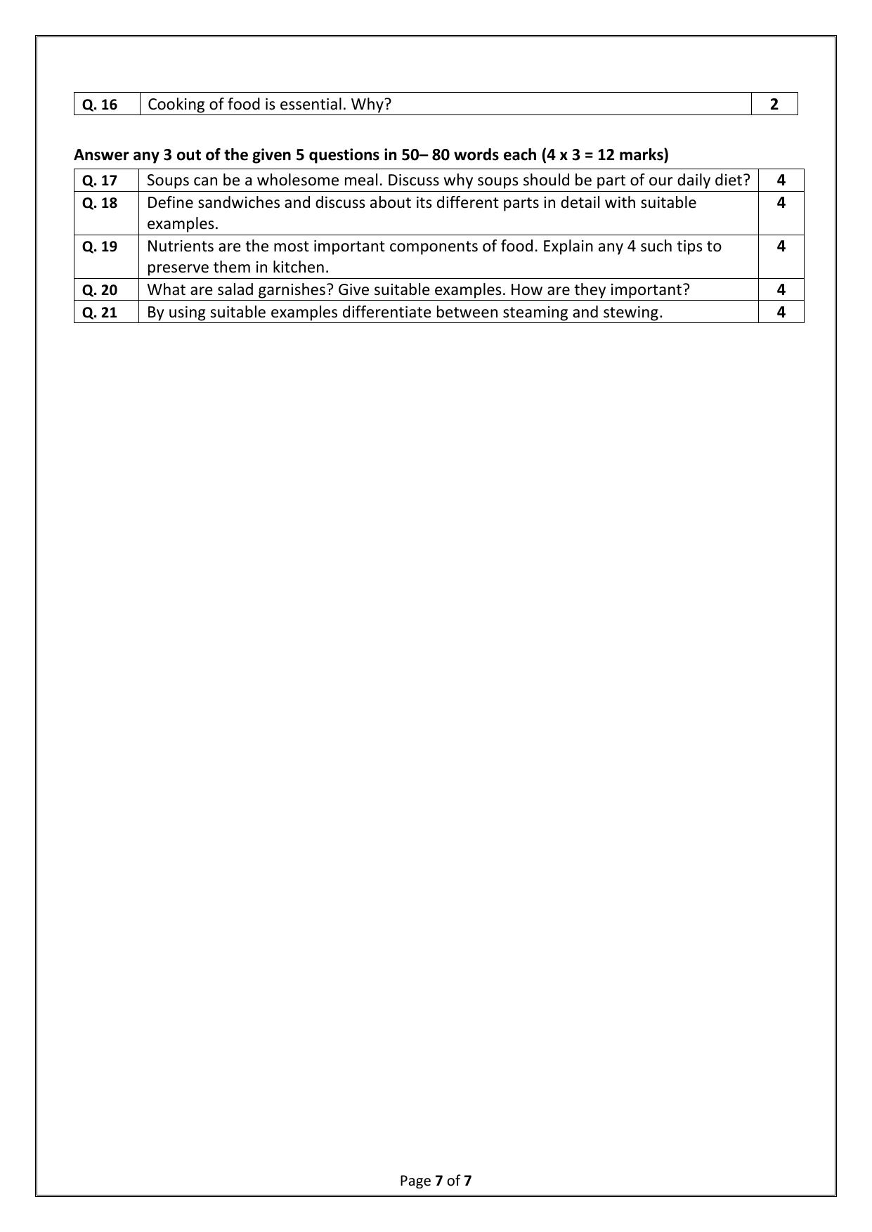 CBSE Class 10 (Skill Education) Food Production 2024 Sample Paper - Page 7