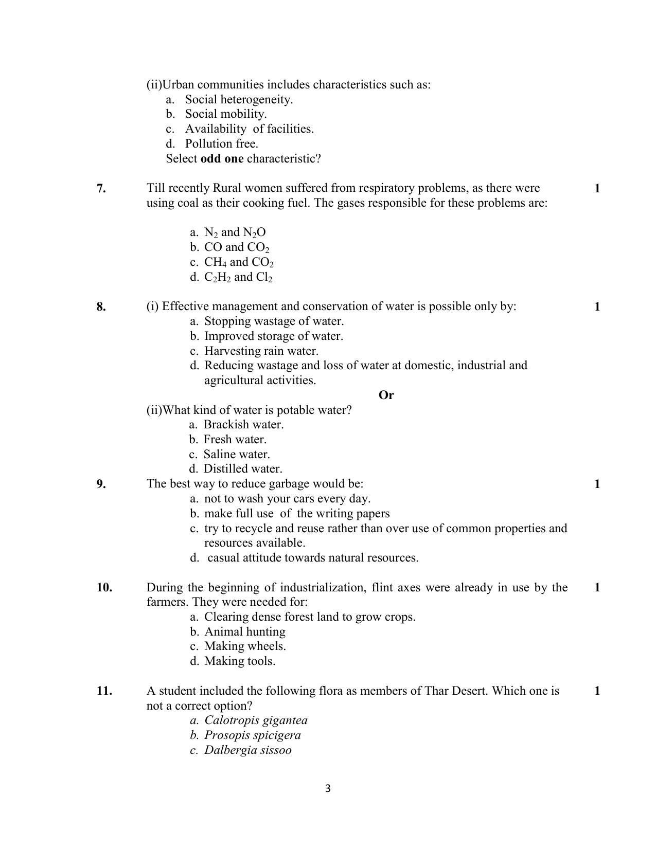 NIOS Class 12 Environmental Science Sample Paper - Page 3