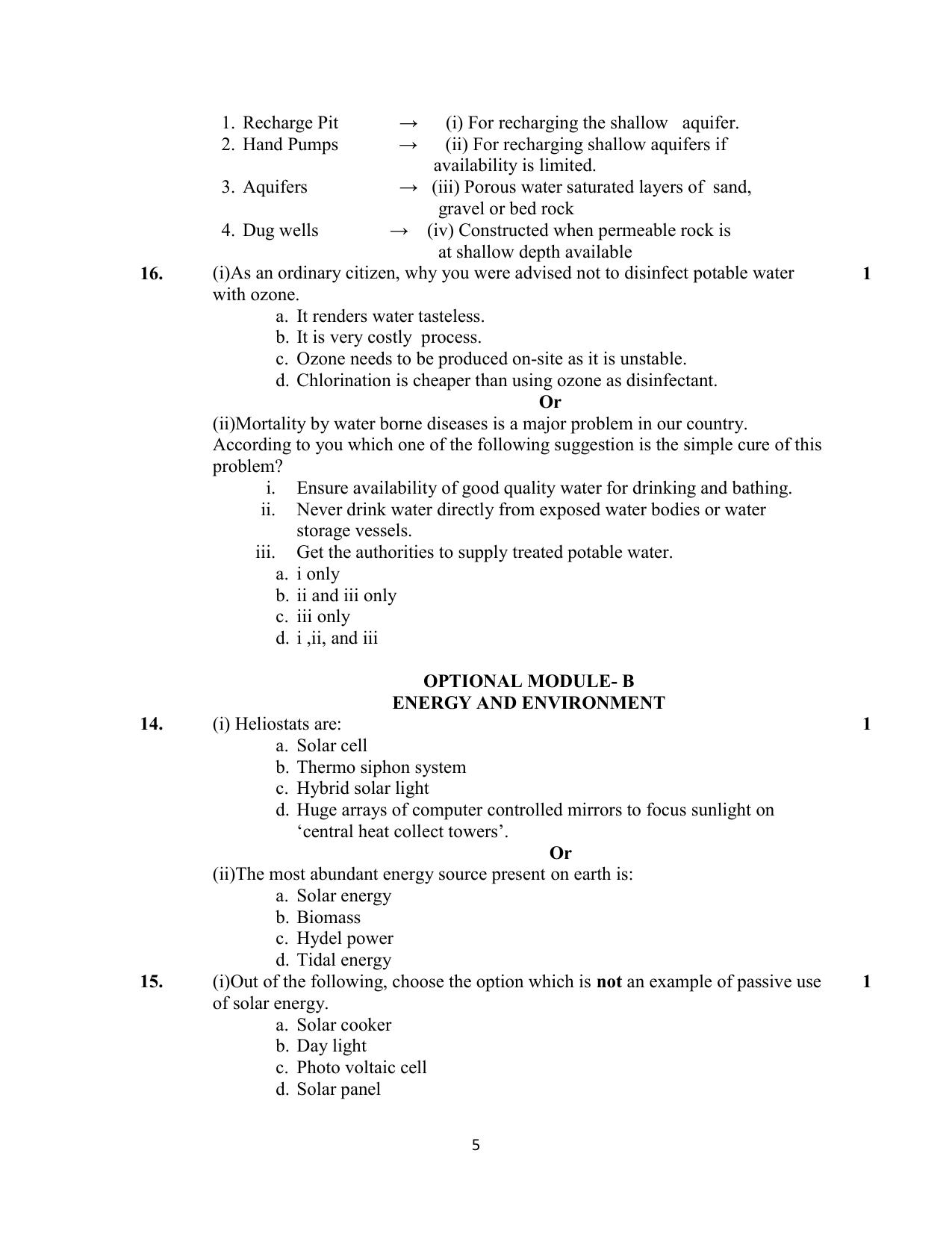 NIOS Class 12 Environmental Science Sample Paper - Page 5