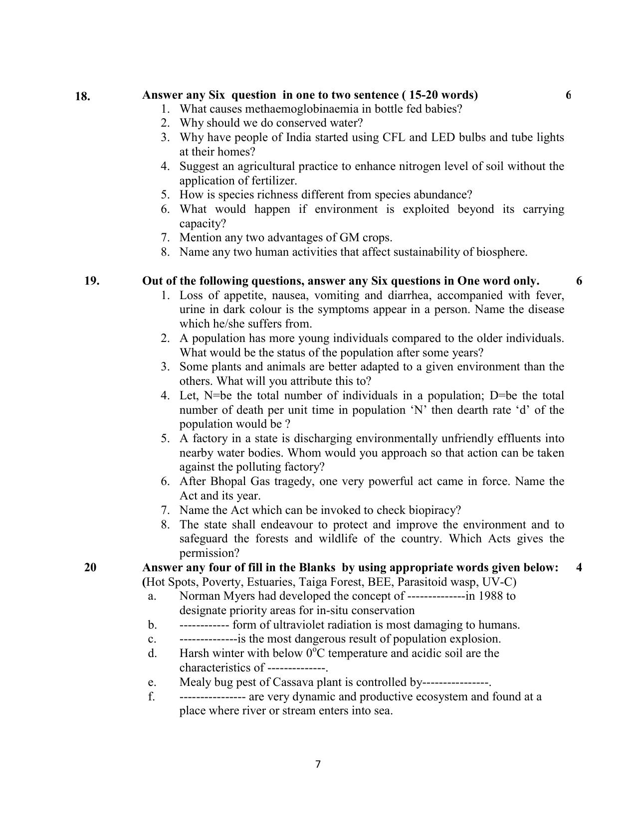 NIOS Class 12 Environmental Science Sample Paper - Page 7