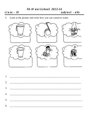 Worksheet for Class 3 EVS Assignment 79 Revision