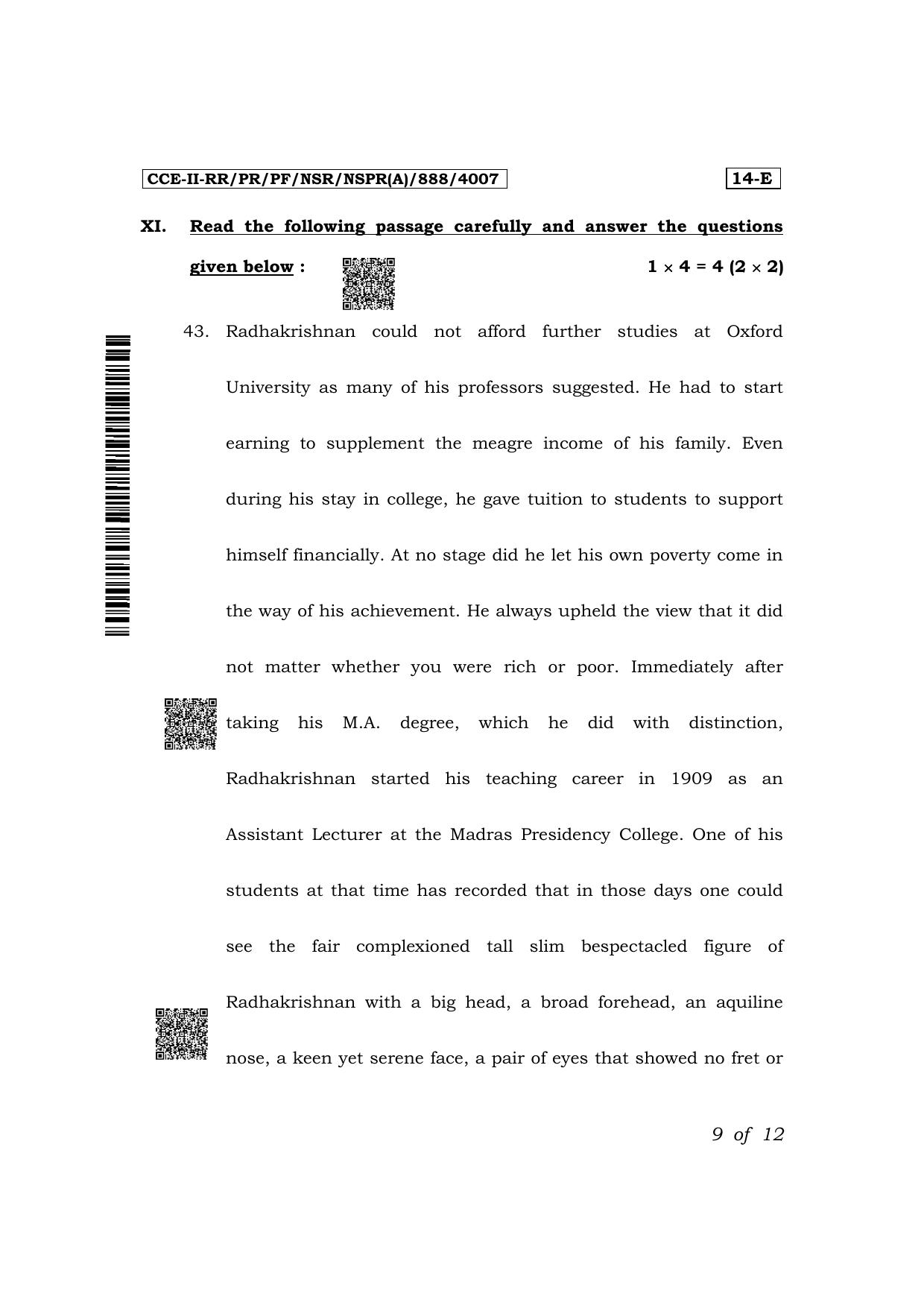 Karnataka SSLC First Language English Exam 2 Question Paper 2024 (A Version) - Page 9