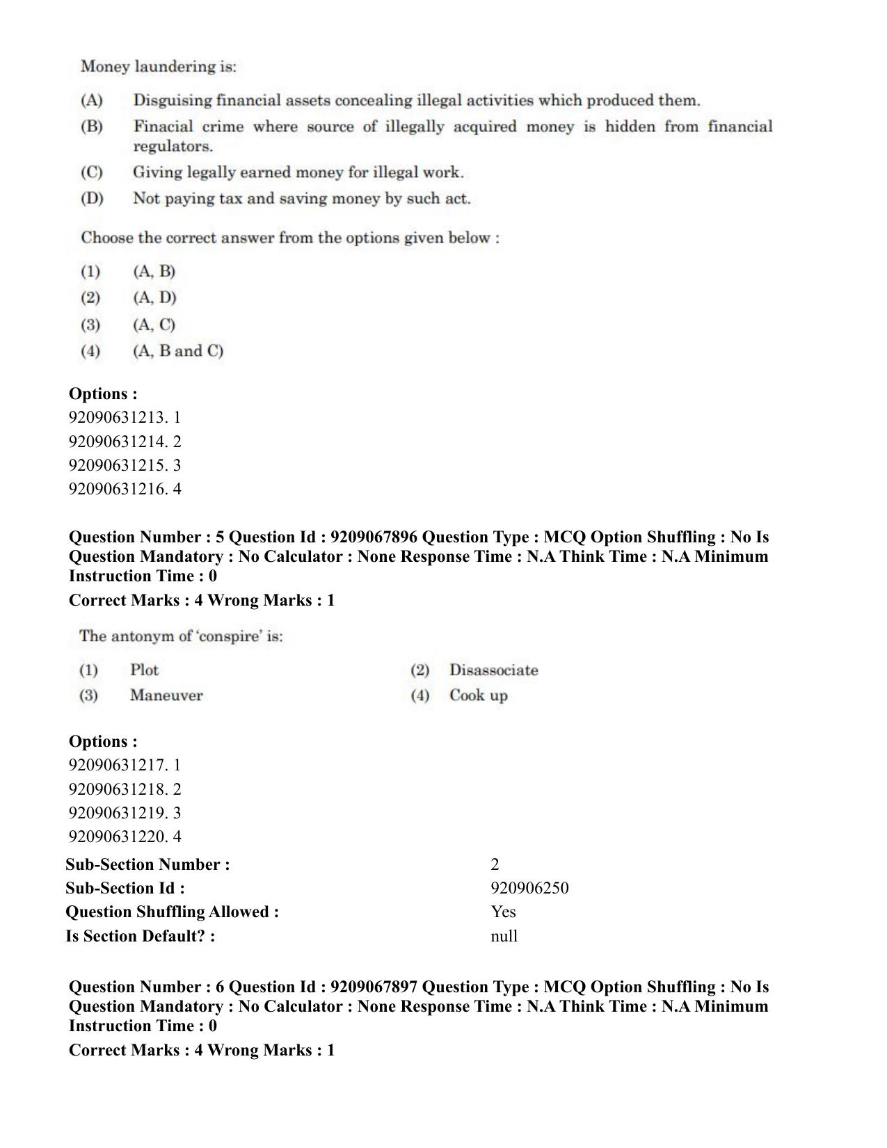 CUET PG 2023: LAQP29 – Pashto (Eng.)-Shift 2 (08-06-2023) Question Paper - Page 10