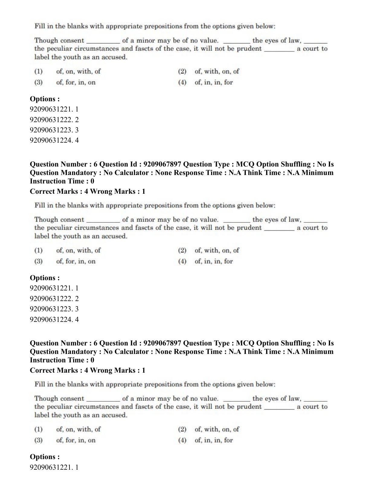 CUET PG 2023: LAQP29 – Pashto (Eng.)-Shift 2 (08-06-2023) Question Paper - Page 11