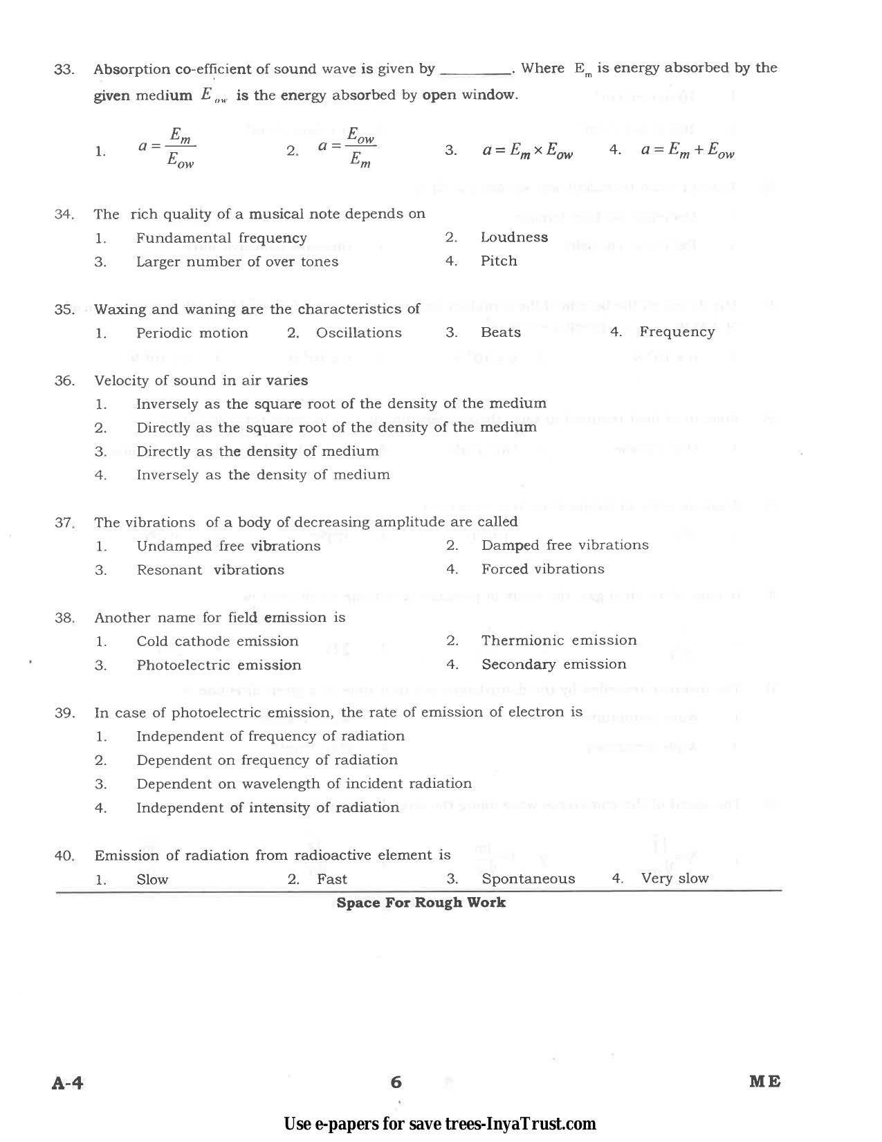 Karnataka Diploma CET- 2015 Mechanical Engineering Question Paper - Page 6