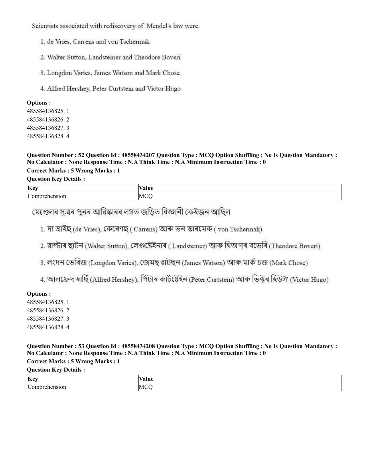 CUET 2023 English Assamese Shift 3 Question Paper - 18 June 2023 - Page 40