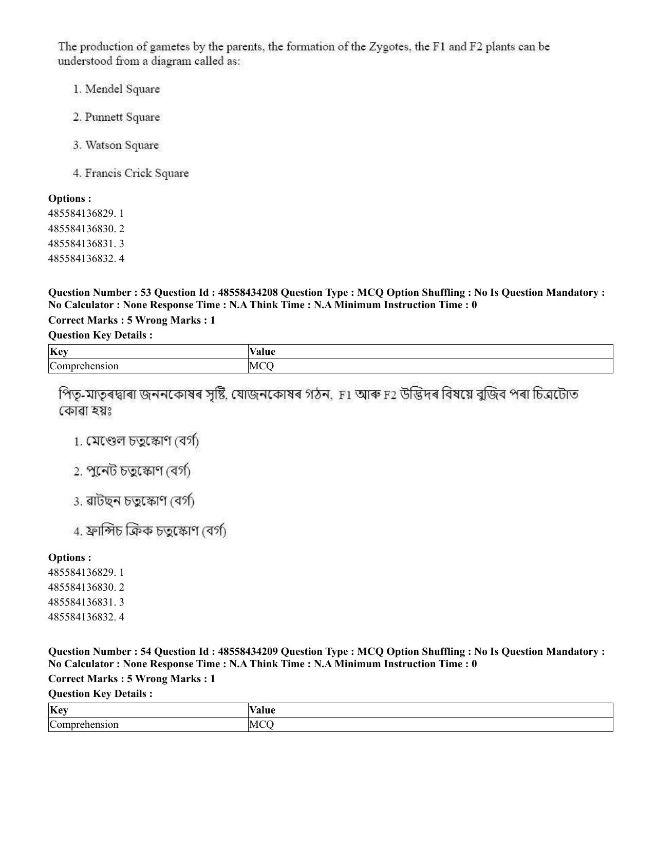 CUET 2023 English Assamese Shift 3 Question Paper - 18 June 2023 - Page 41