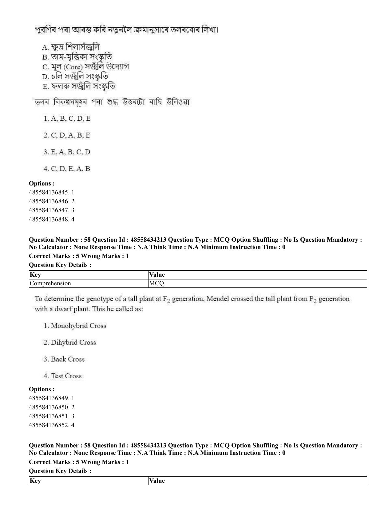CUET 2023 English Assamese Shift 3 Question Paper - 18 June 2023 - Page 46