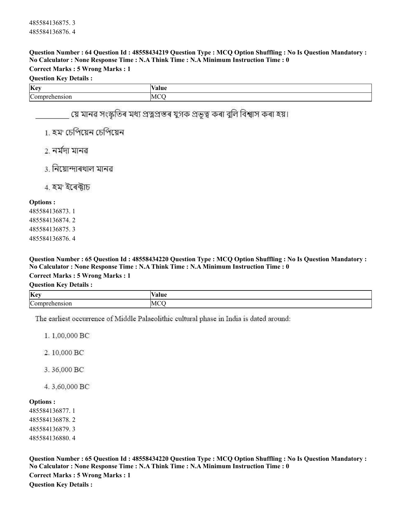 CUET 2023 English Assamese Shift 3 Question Paper - 18 June 2023 - Page 53