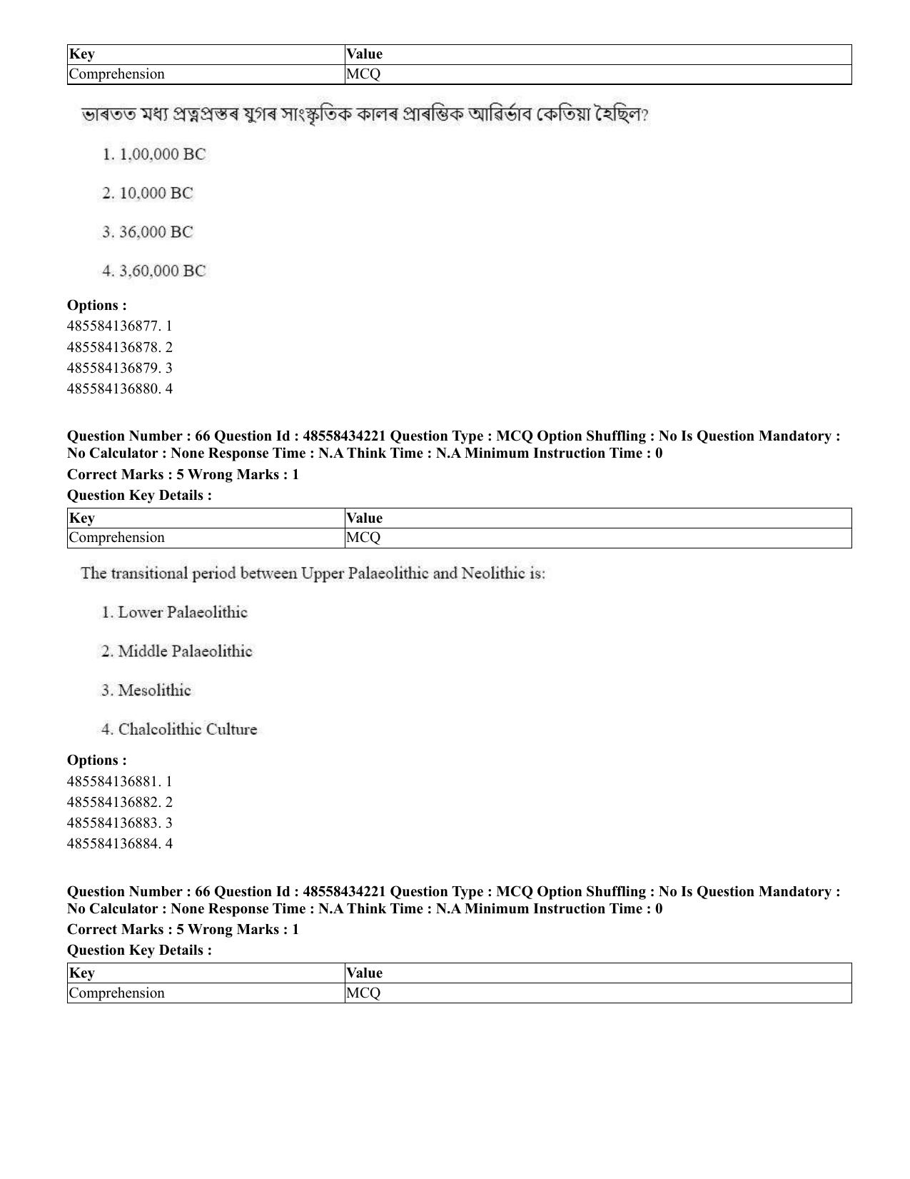 CUET 2023 English Assamese Shift 3 Question Paper - 18 June 2023 - Page 54
