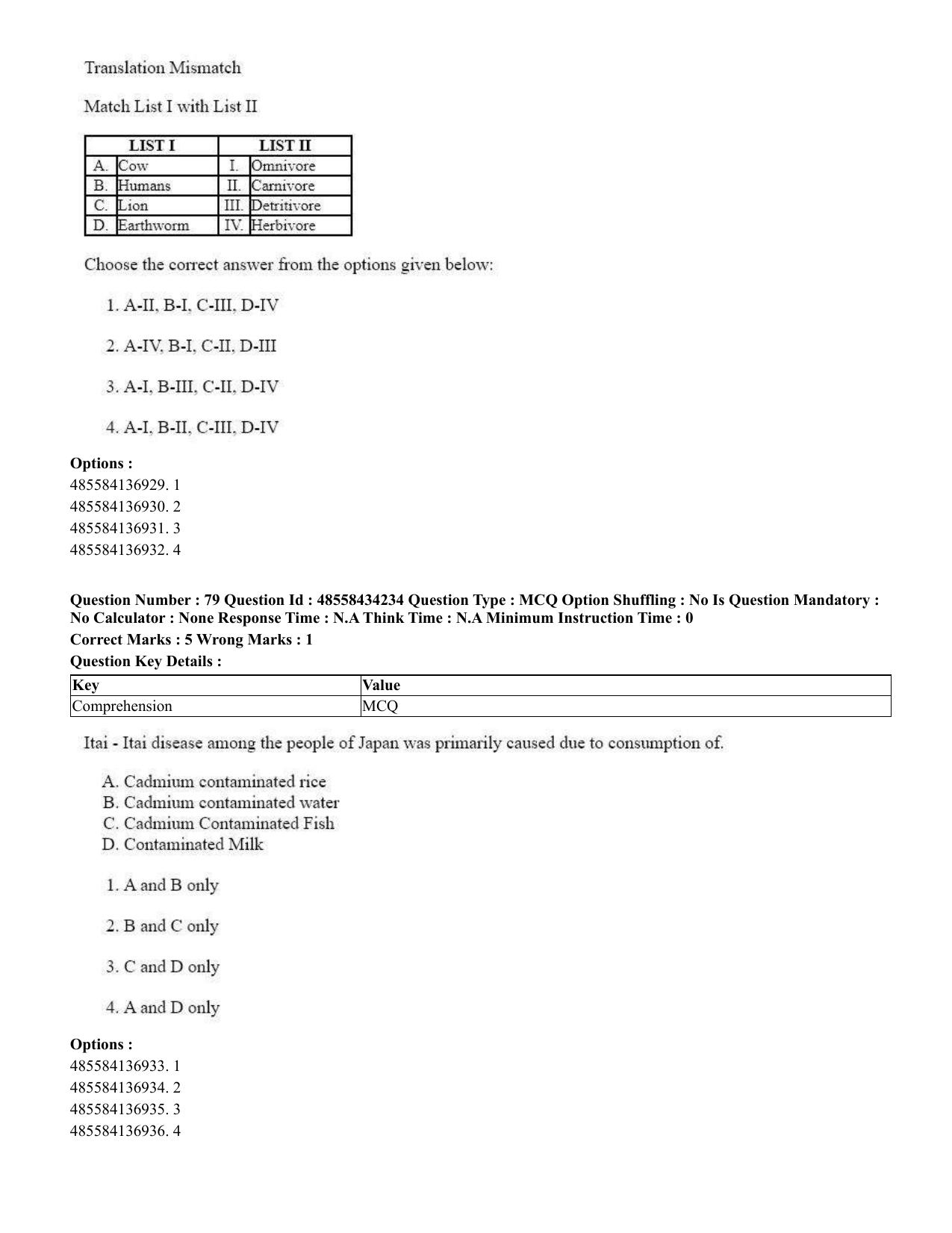 CUET 2023 English Assamese Shift 3 Question Paper - 18 June 2023 - Page 68