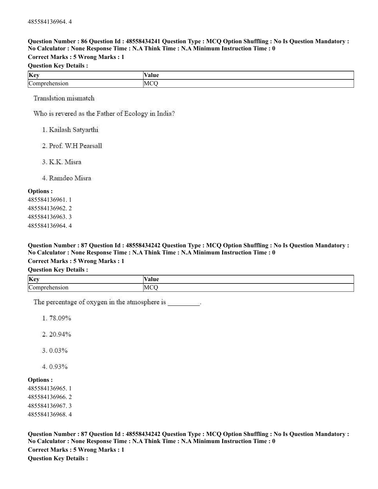 CUET 2023 English Assamese Shift 3 Question Paper - 18 June 2023 - Page 76