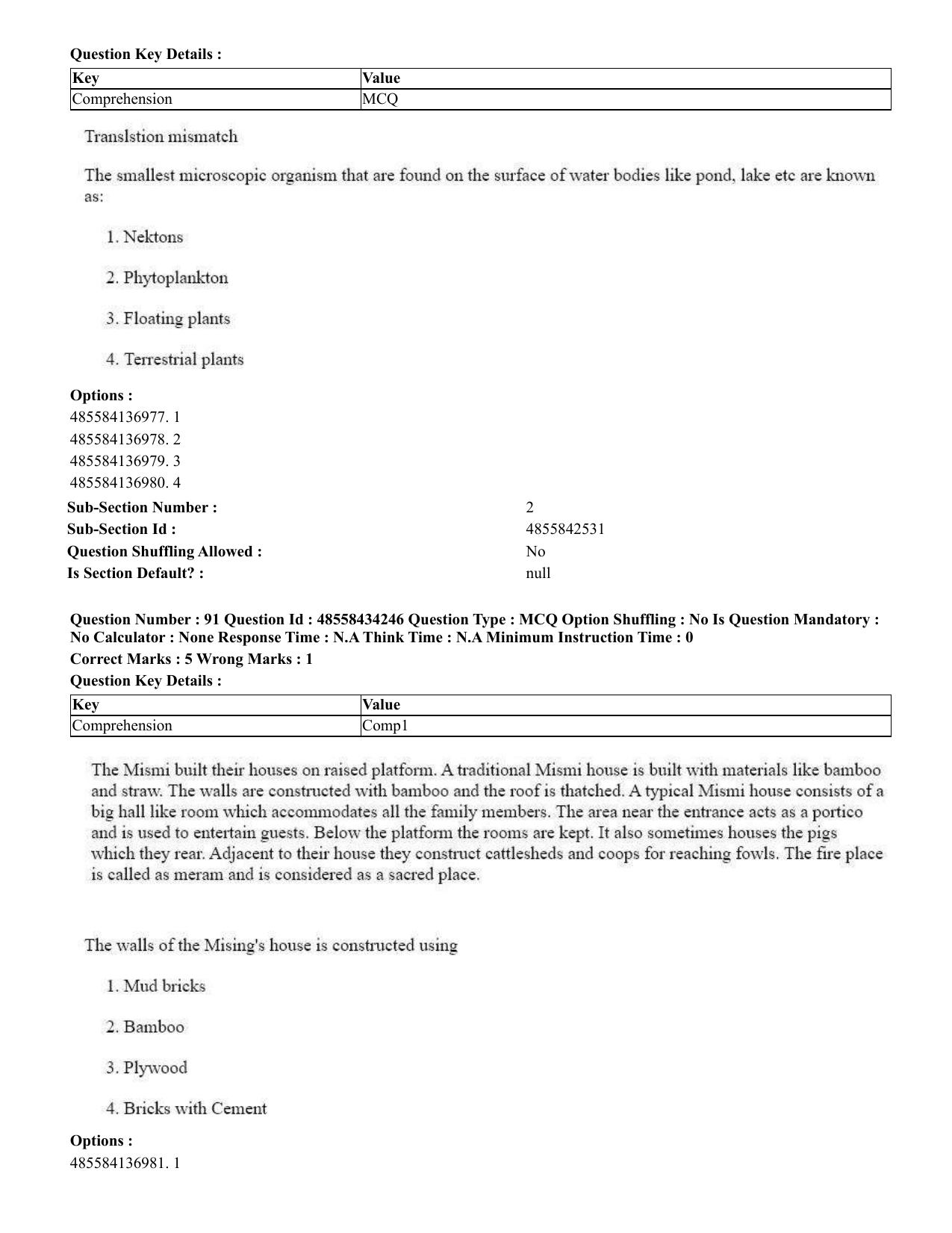 CUET 2023 English Assamese Shift 3 Question Paper - 18 June 2023 - Page 80