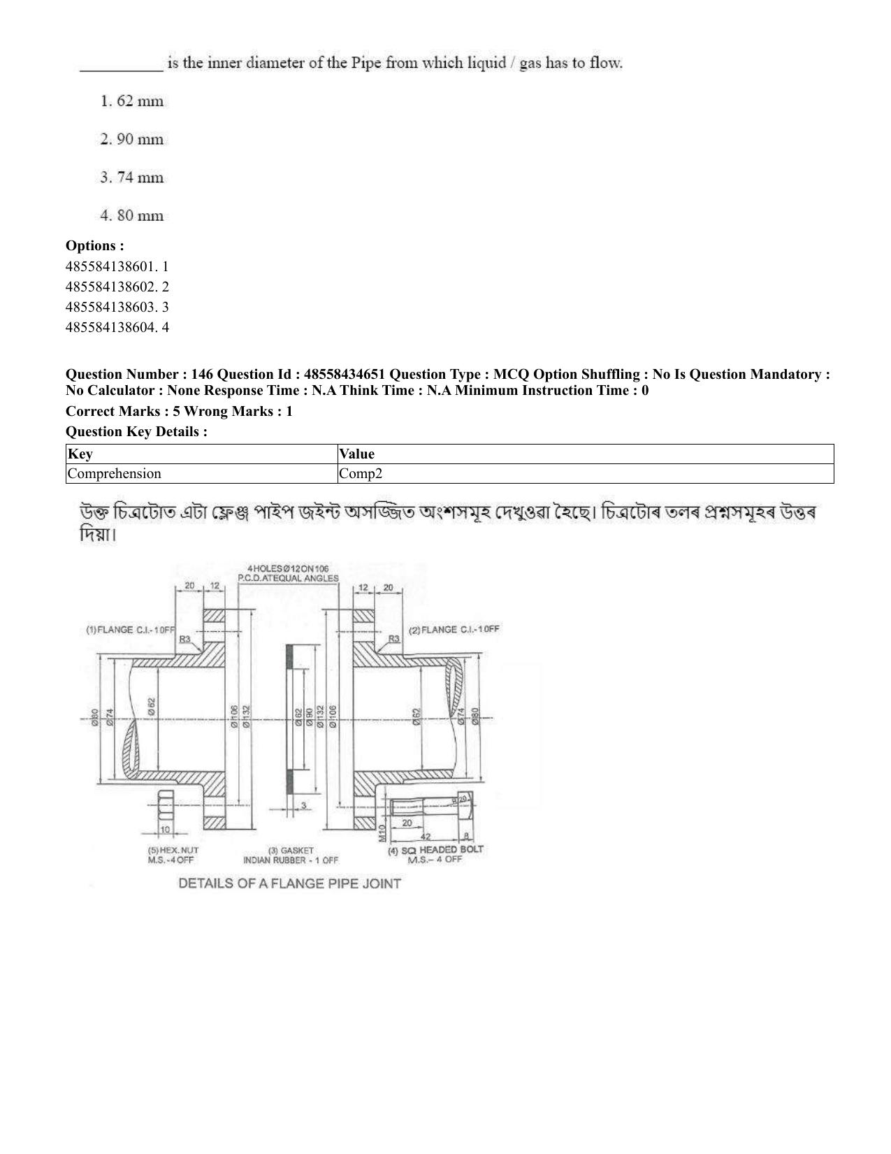 CUET 2023 English Assamese Shift 3 Question Paper - 18 June 2023 - Page 155